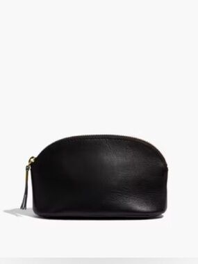 Madewell The Leather Makeup Pouch. Black. New without tags.